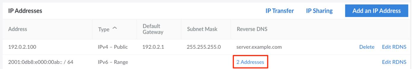 Viewing rDNS for an IPv6 Pool or Range